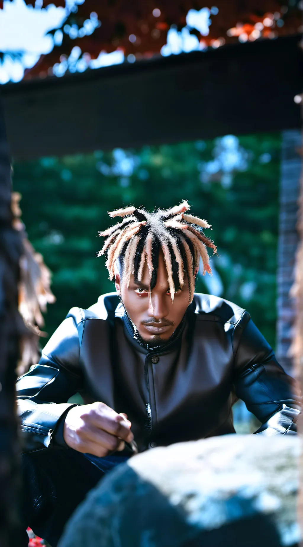 ai character: Juice wrld background