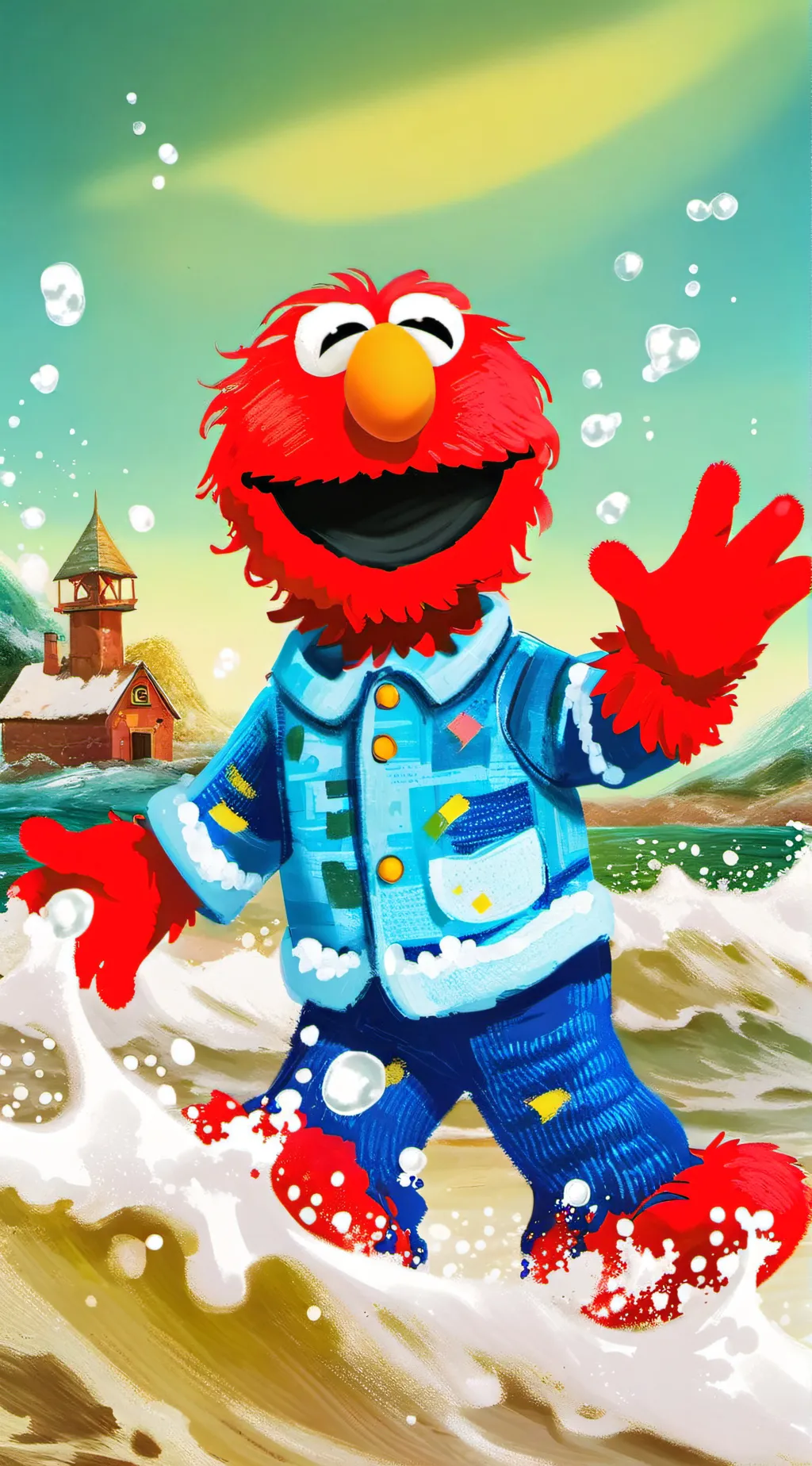 ai character: Elmo background
