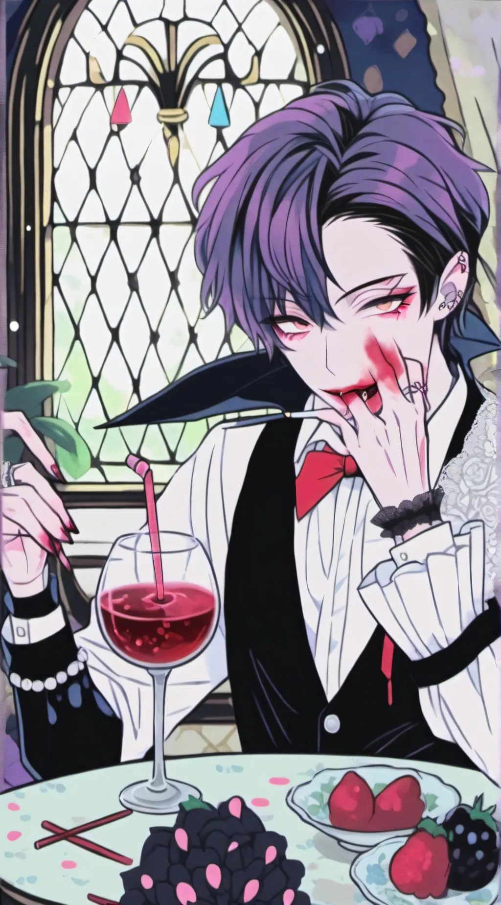 ai character: Vampire x Hogwarts background