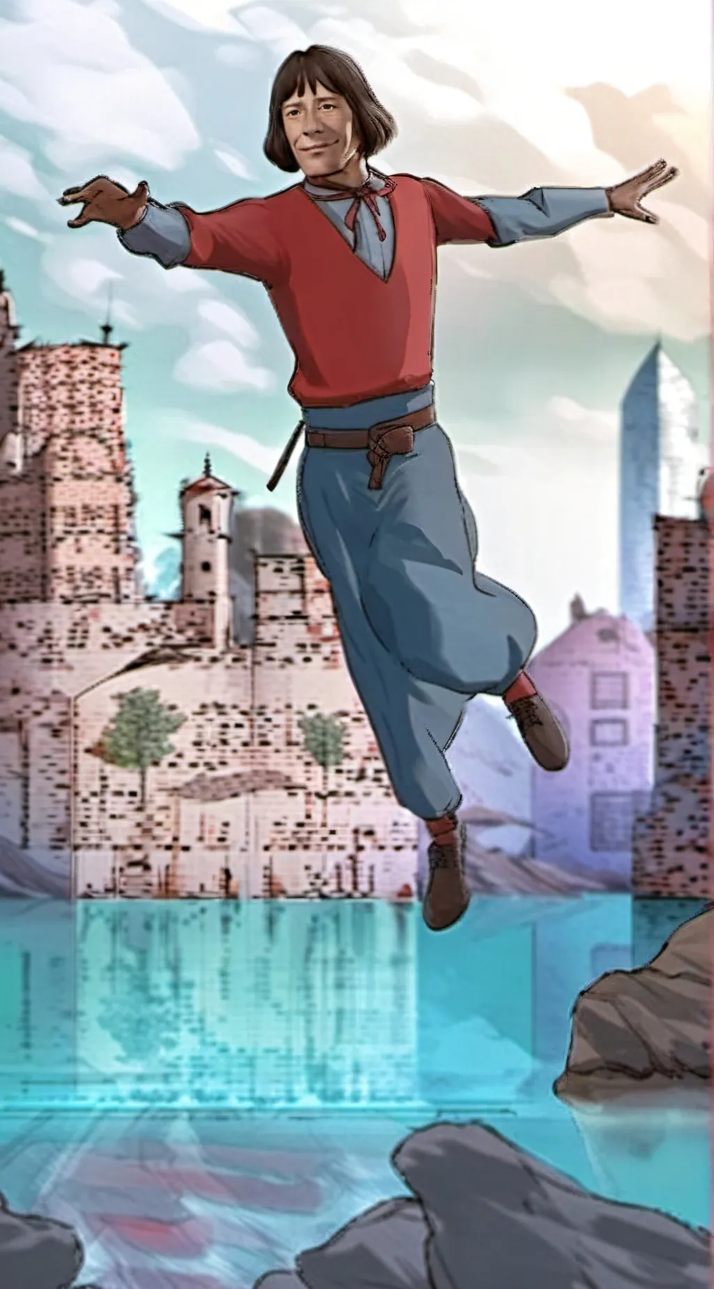ai character: dora the rock background