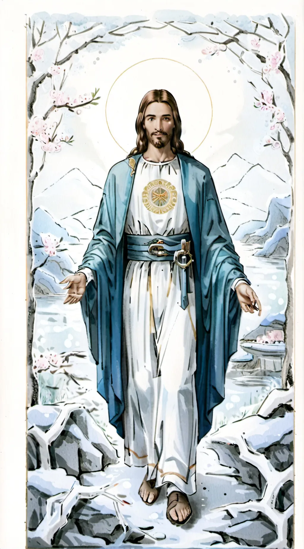 ai character: jesus christ background