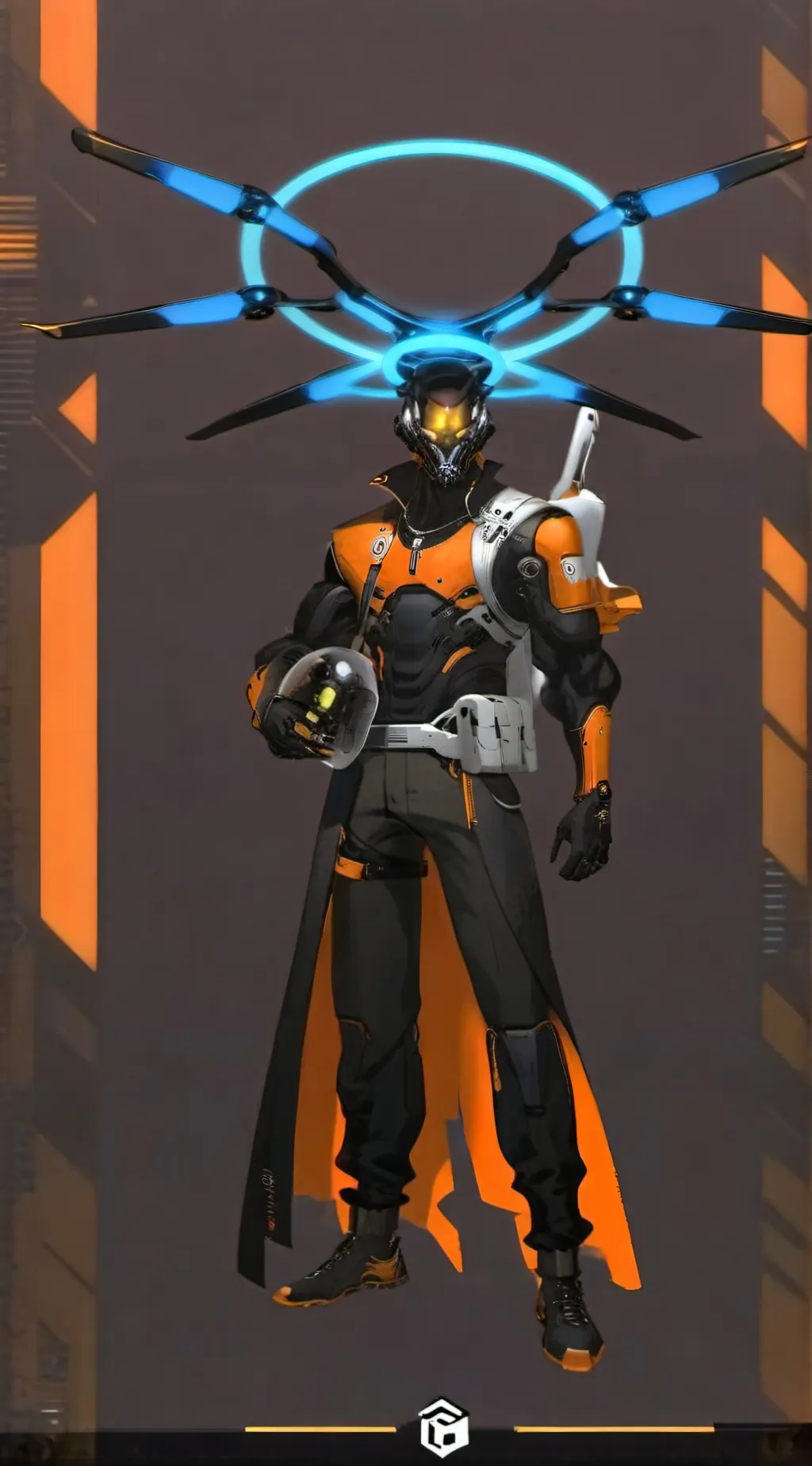ai character: Glow background