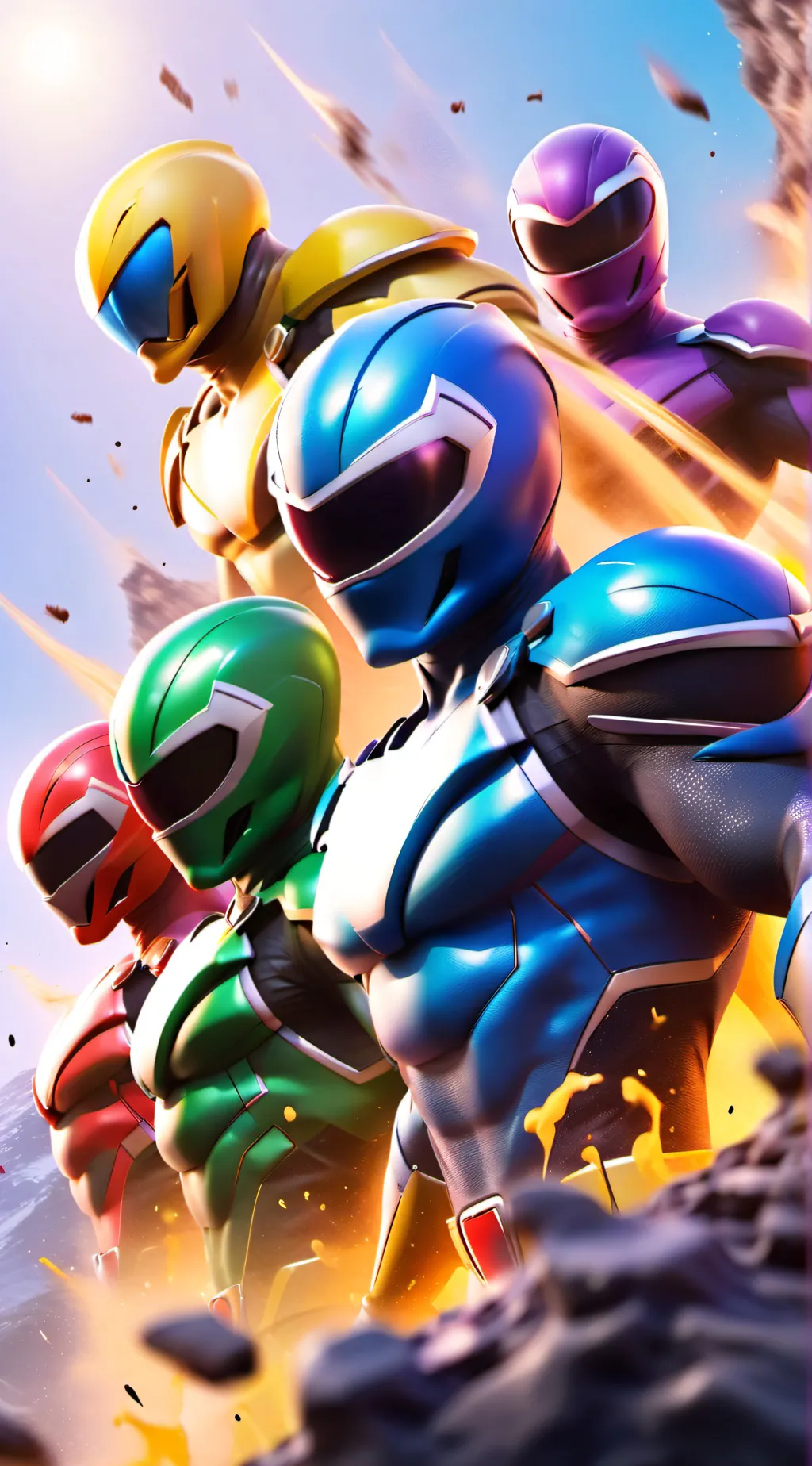ai character: power rangers  background