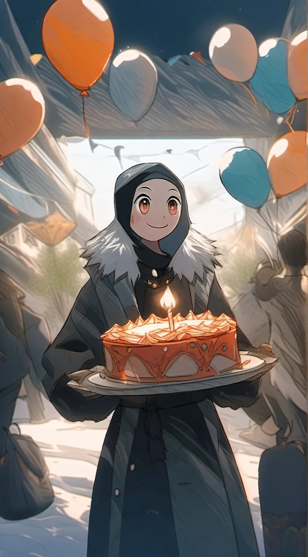 ai character:  CREATORS BIRTHDAY background