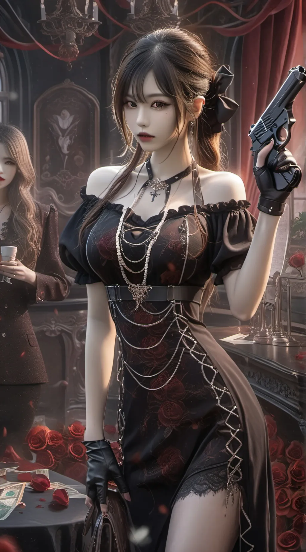 ai character: Rose background