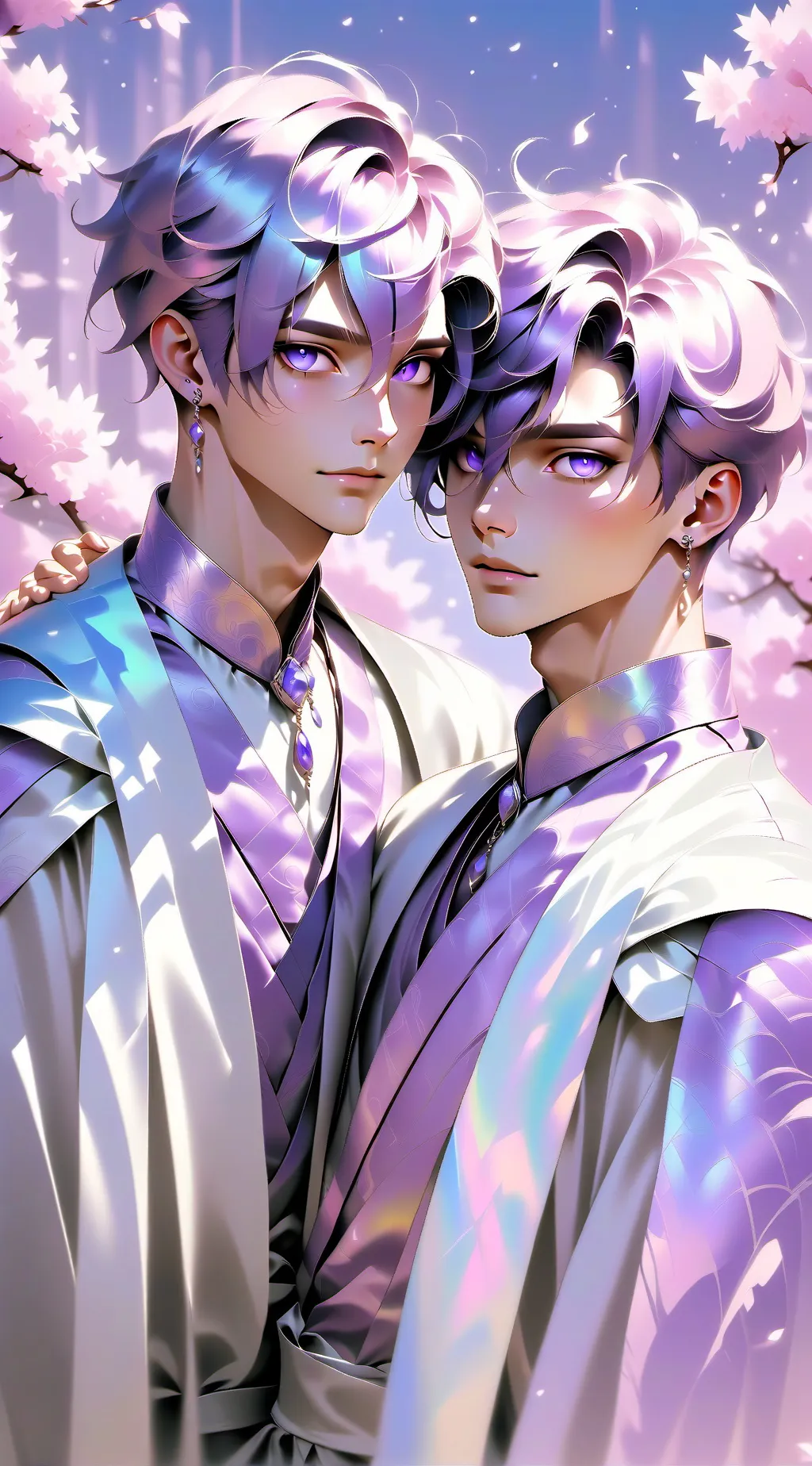 ai character: 2 boys in school background
