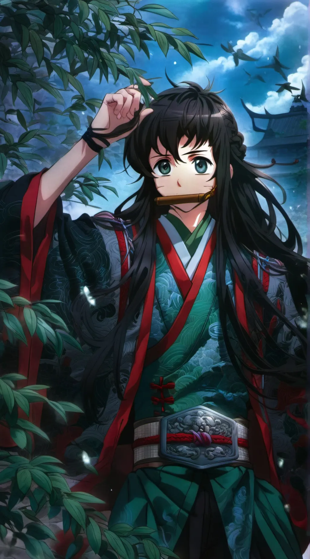 ai character: Tanjiro x mui background