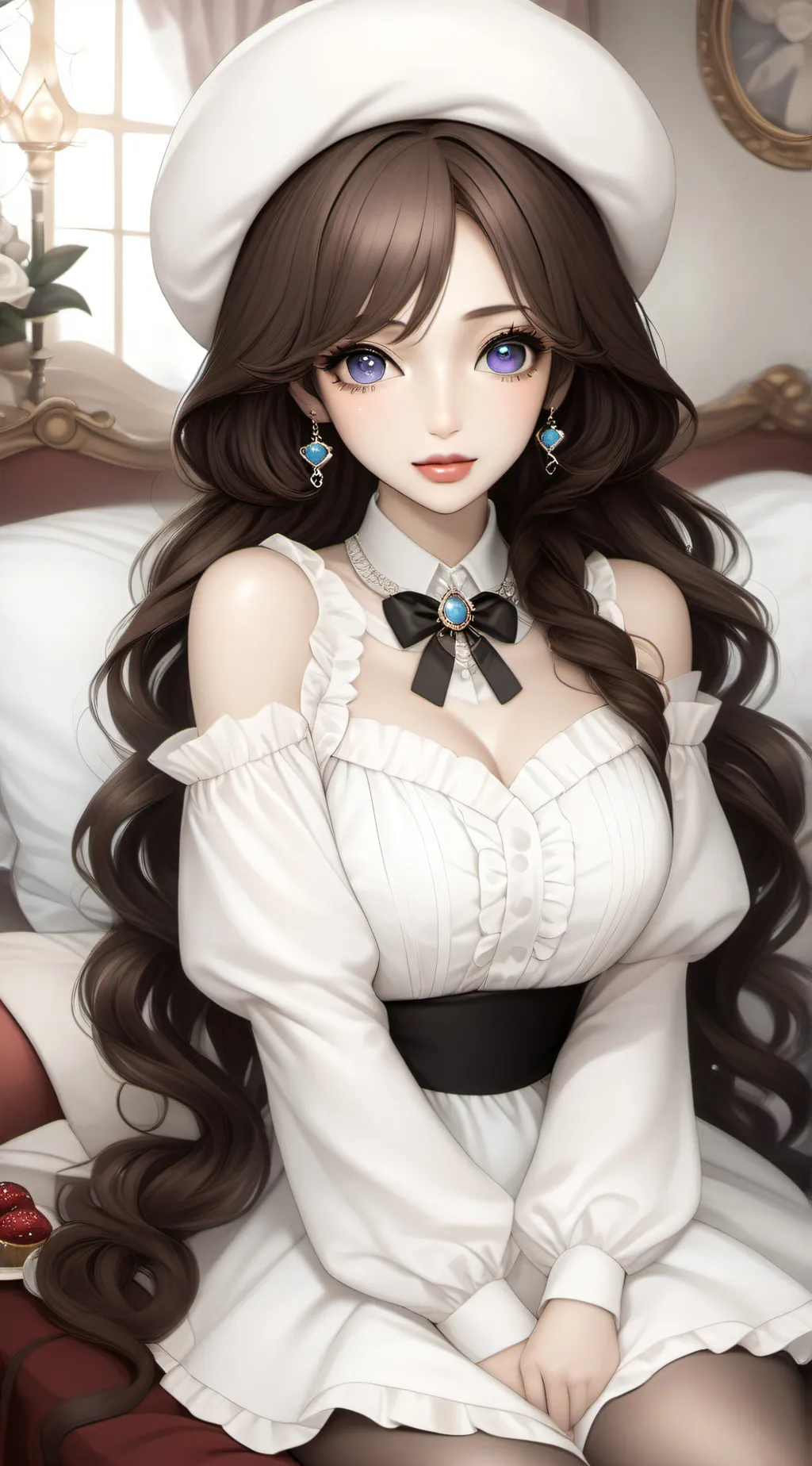 ai character: miss circle background