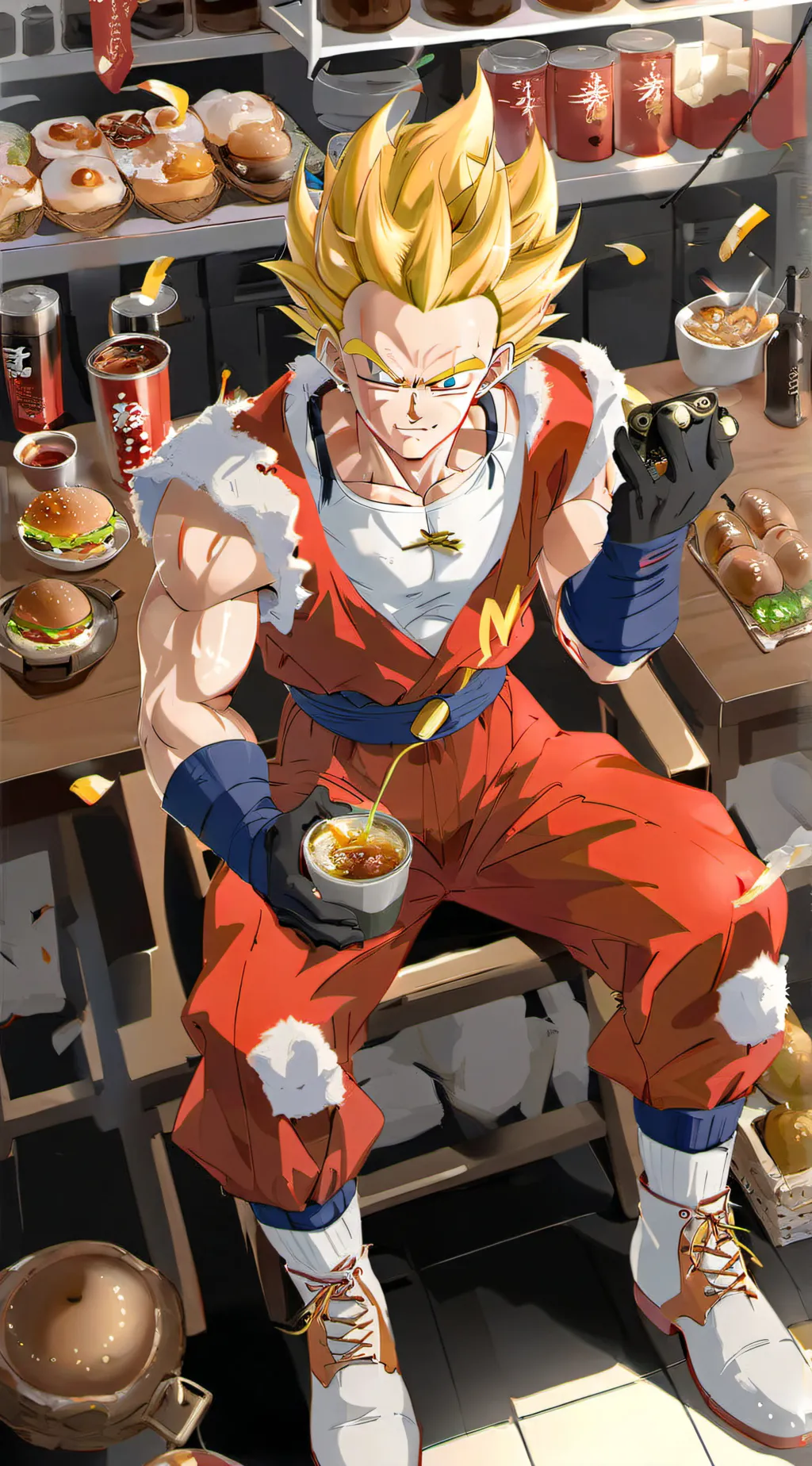 ai character: Vegeta background