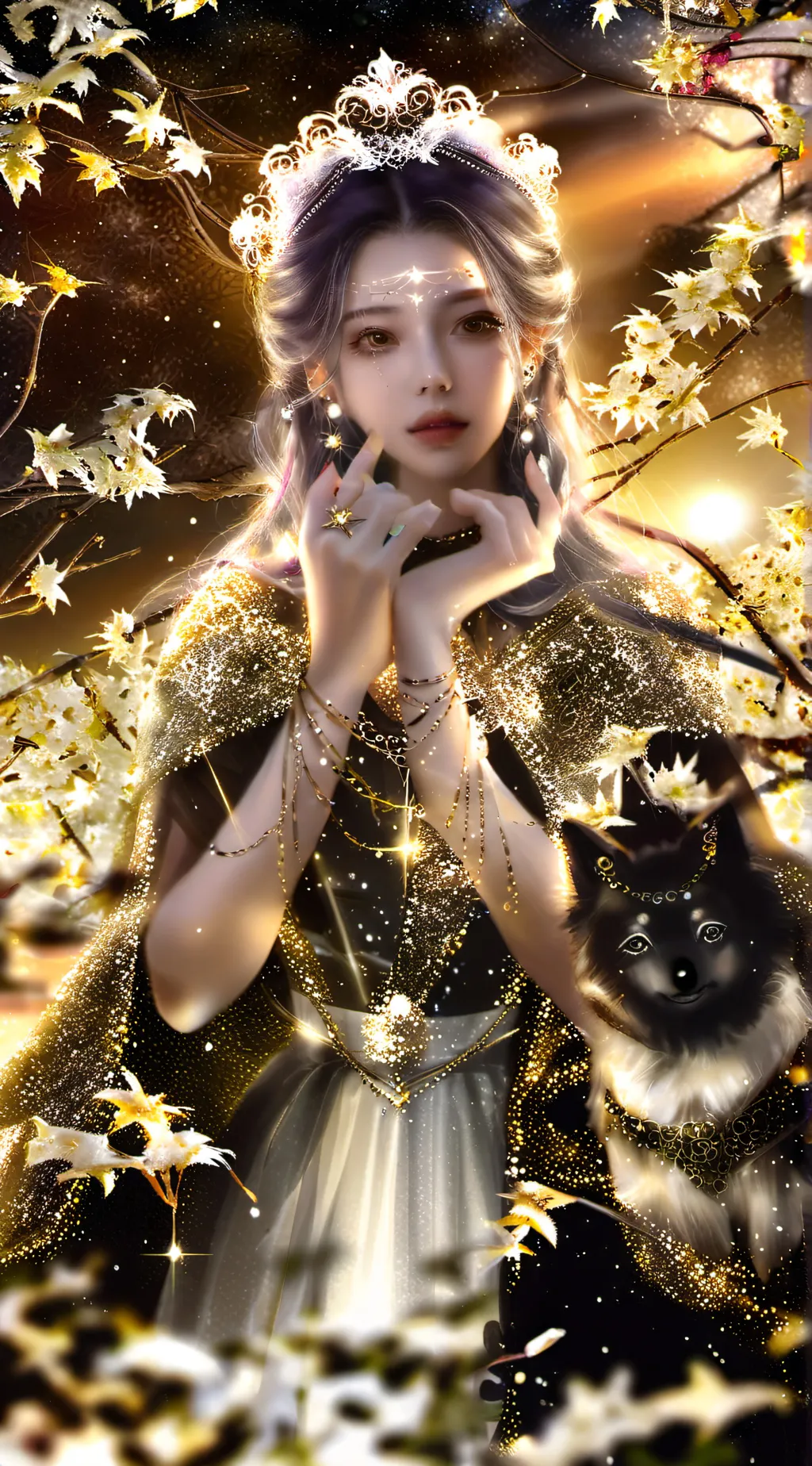 ai character: galaxy princess background