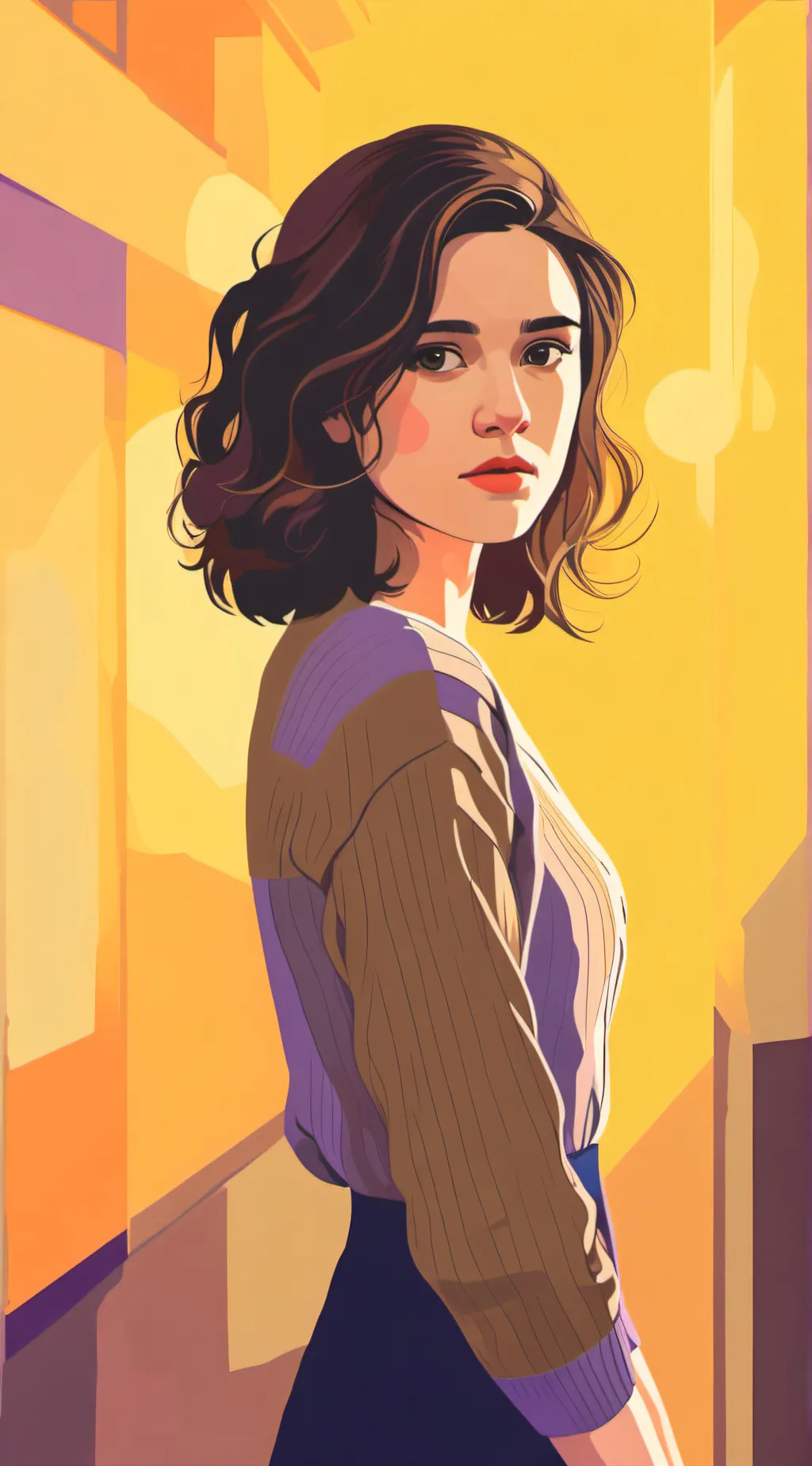 ai character: Nancy Wheeler  background