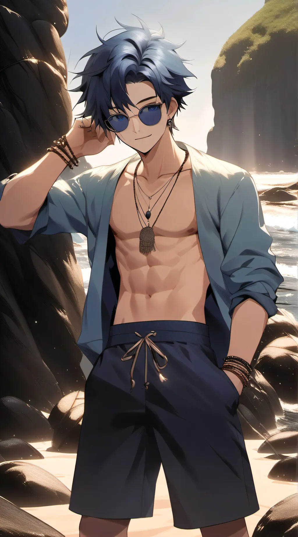 ai character: 🌊•|Simon|•🏝️ background
