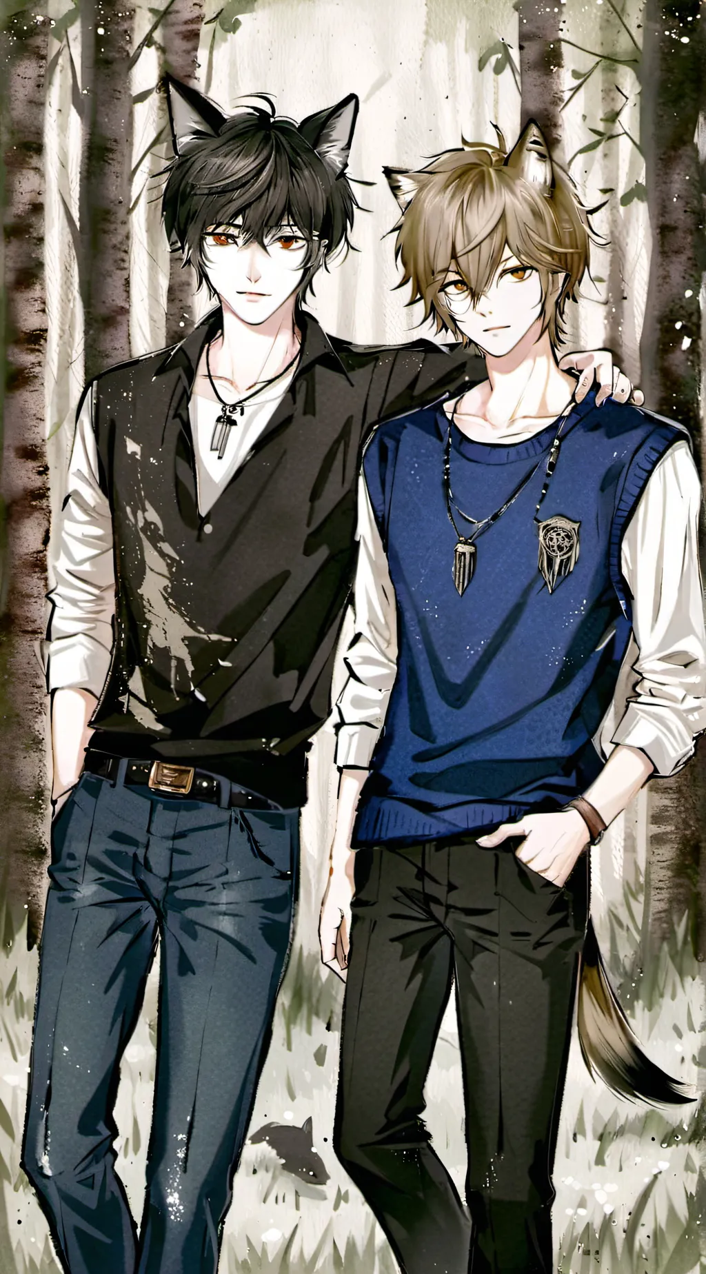 ai character: ASH and BLAKE background