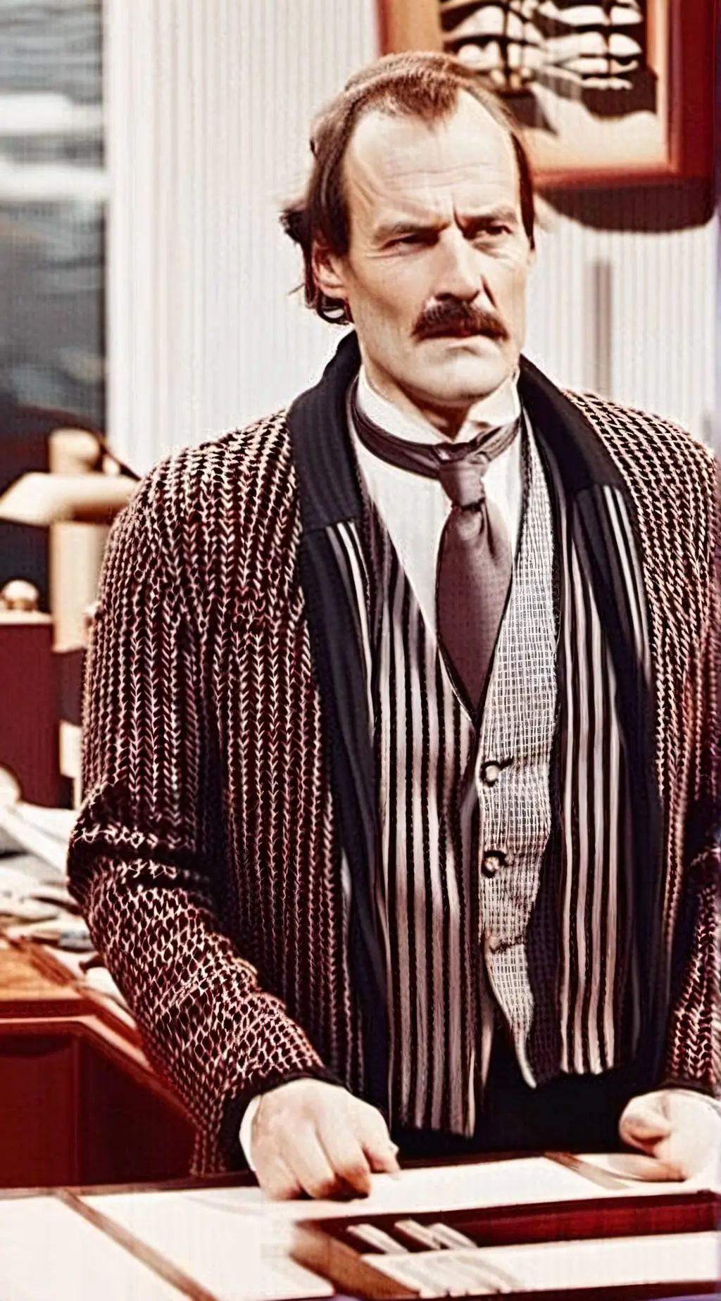 ai character: Basil Fawlty background