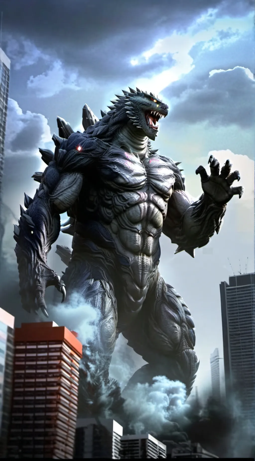 ai character: Godzilla vs you background