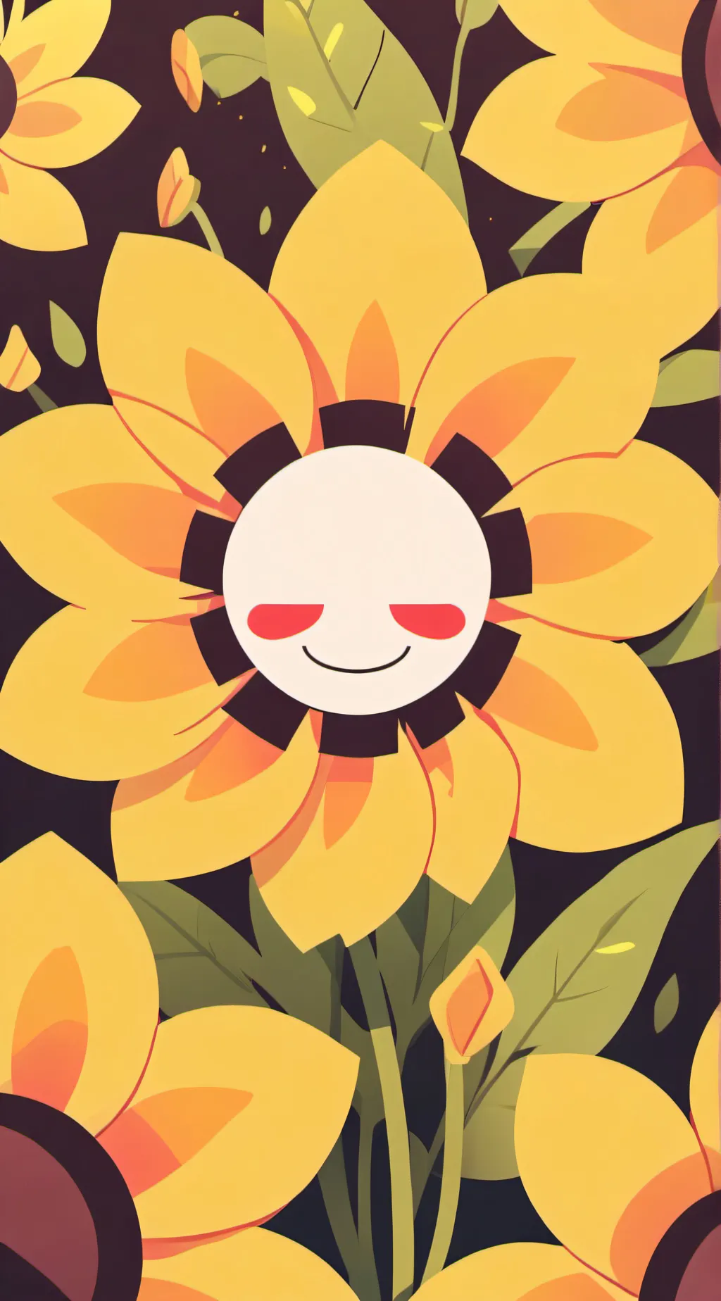 ai character: flowey the flower background