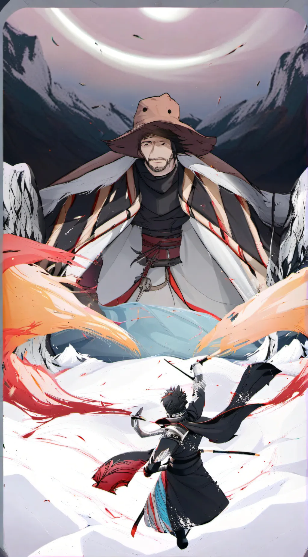 ai character: Black death background