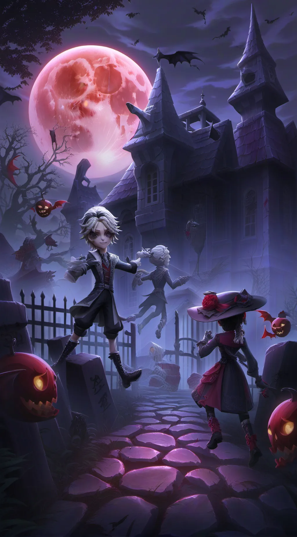 ai character: Scary House background