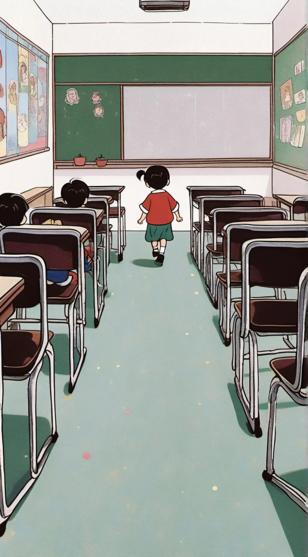 ai character: marks kindergarten background