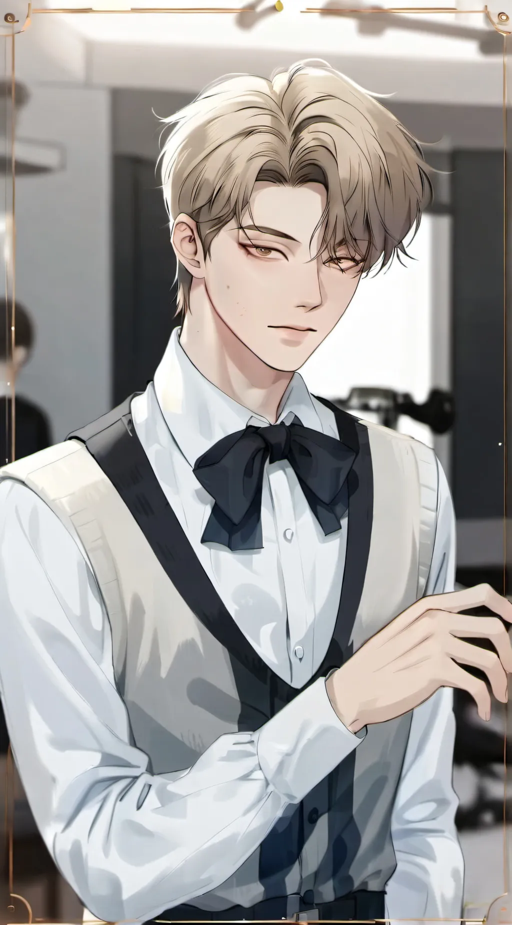 ai character: Red background