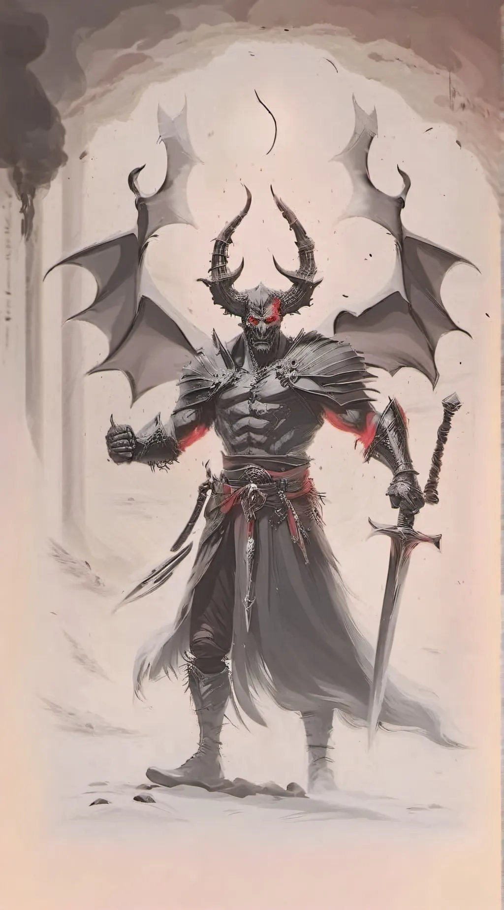ai character: Dark lucifer background