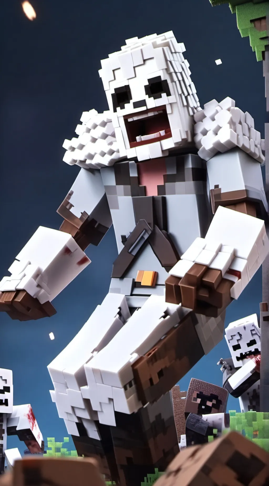 ai character: snow monster background