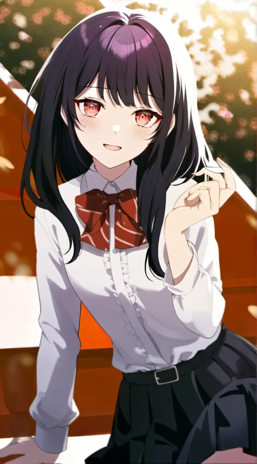 ai character: Violet background
