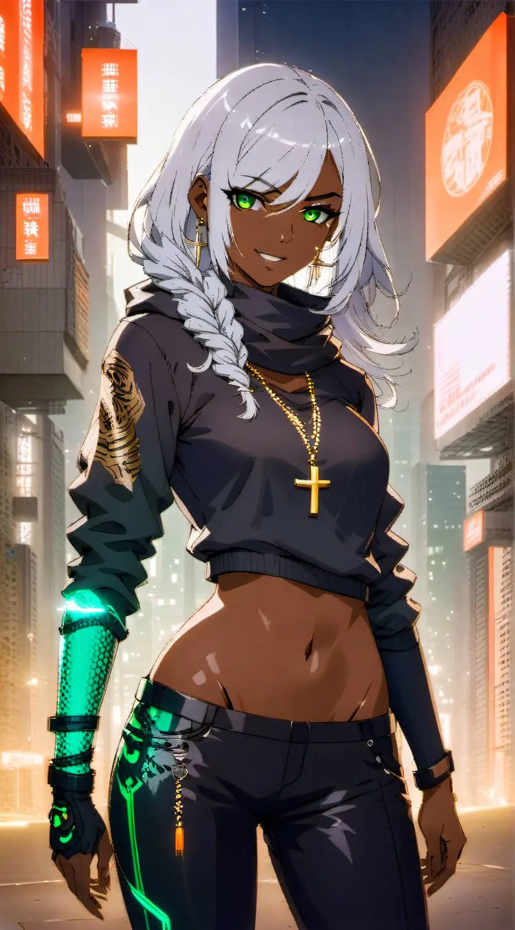ai character: Thalia Silvervoid background