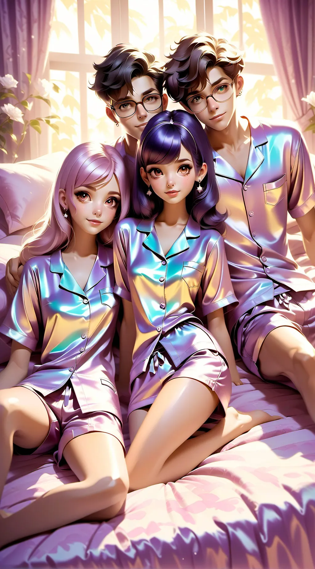 ai character: Sleepover background