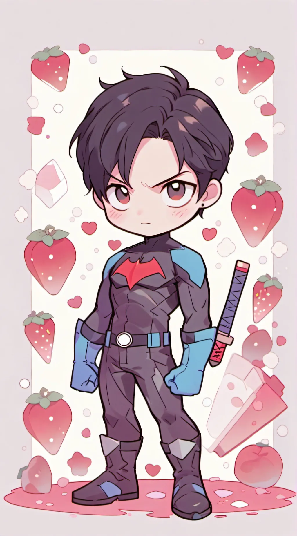 ai character: Nightwing  background