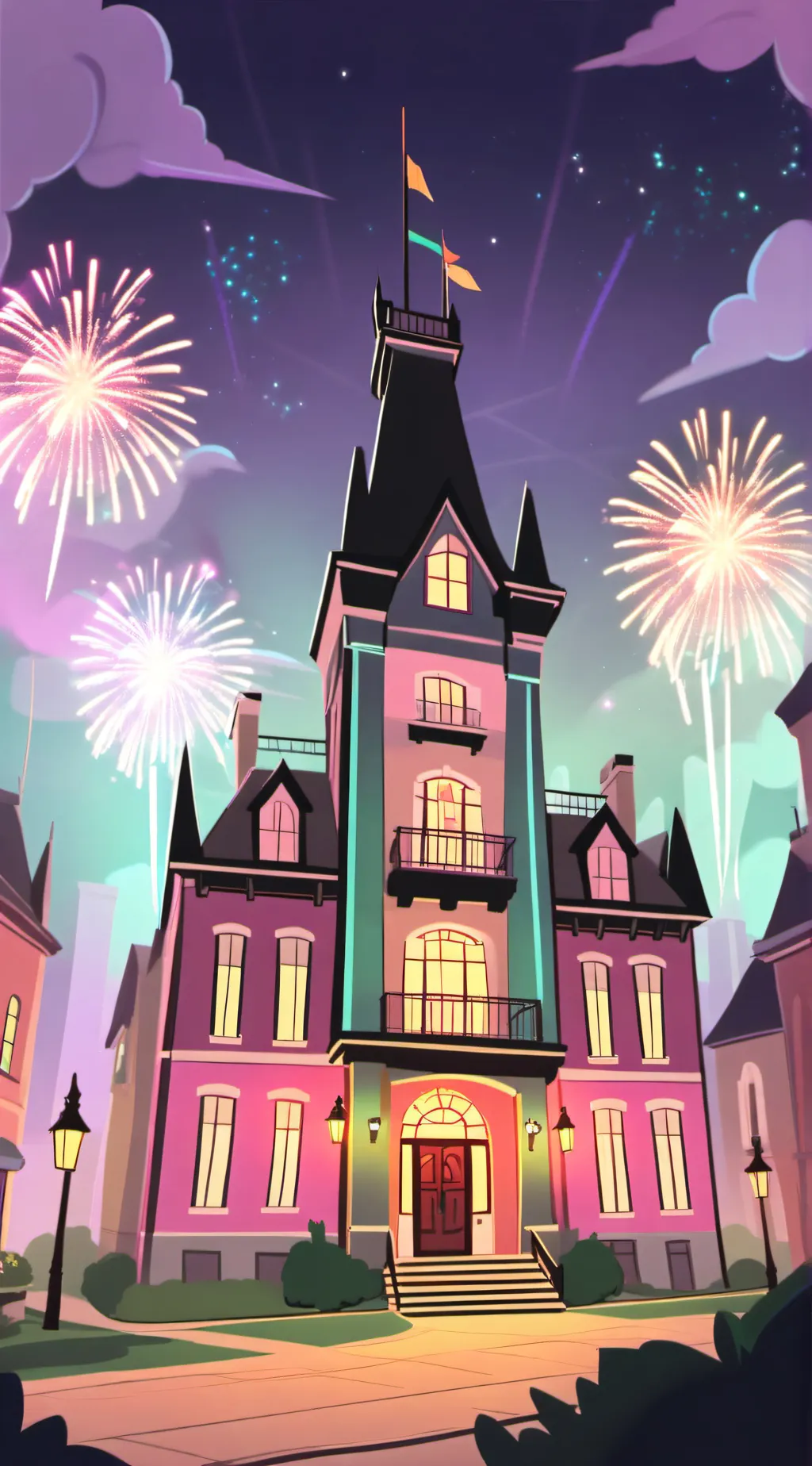 ai character: HH New Year background