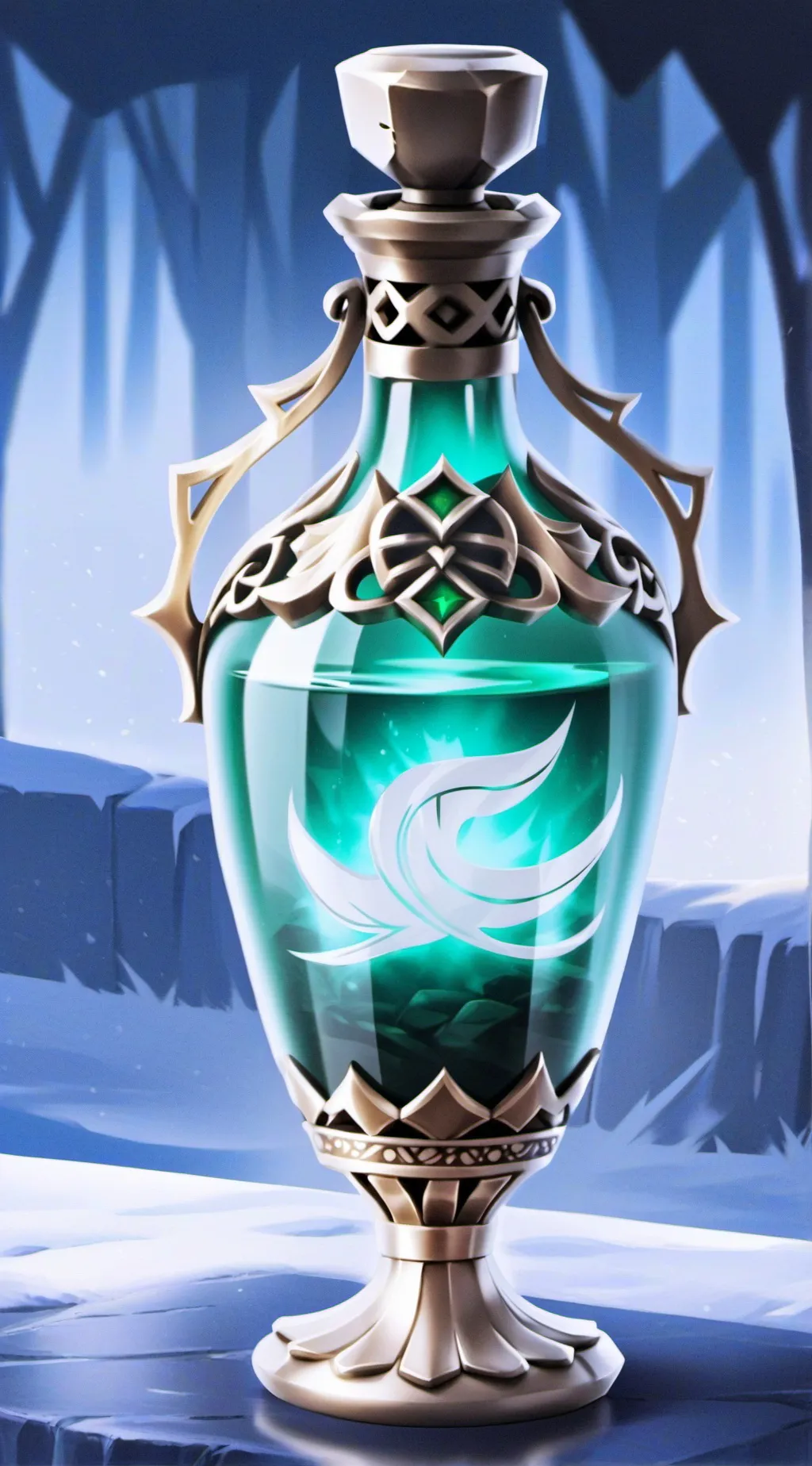 ai character: Blueberry potion background