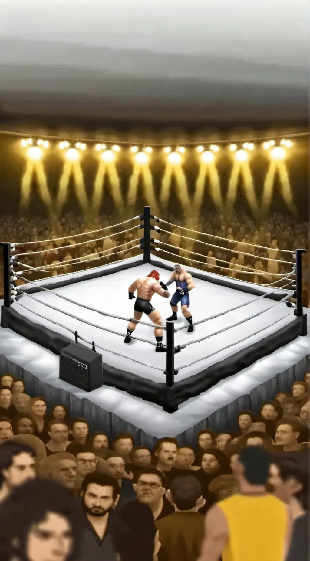 ai character: WWE wrestling background