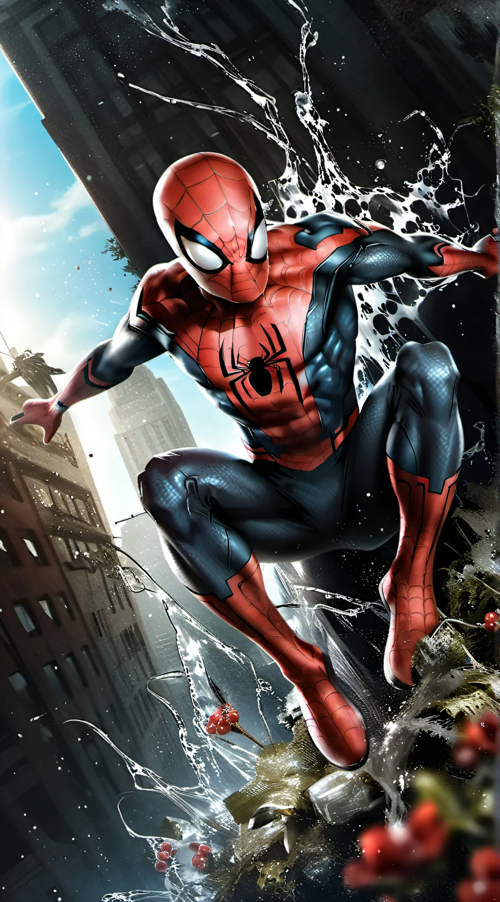 ai character: spider-man  background