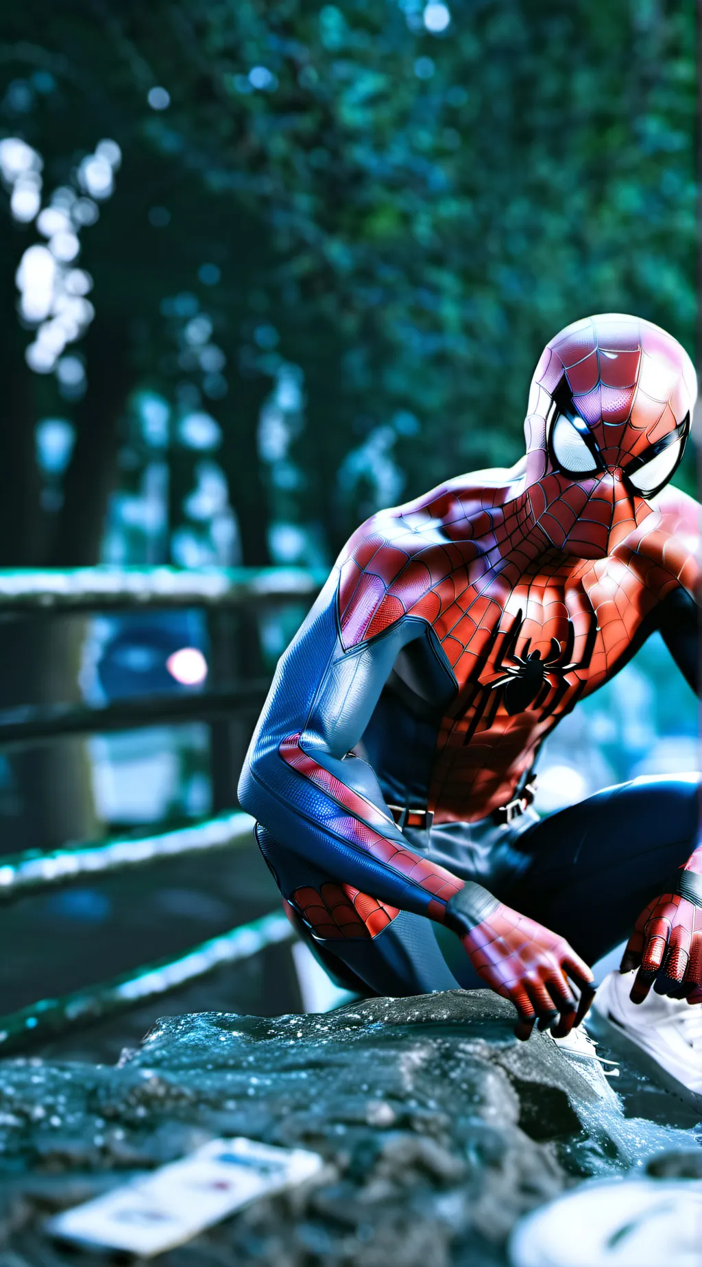 ai character: the spider-men  background