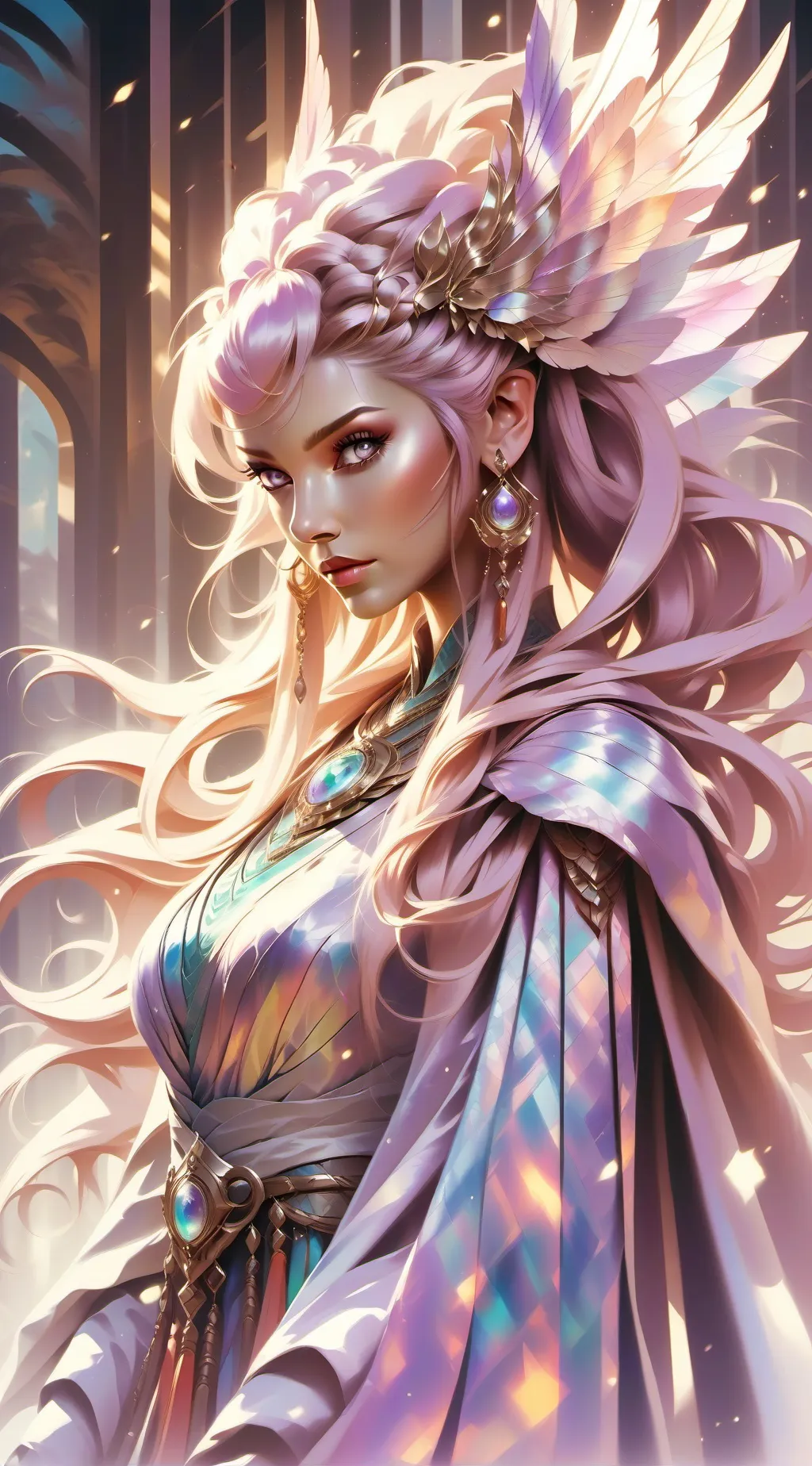 ai character: Angel of heaven  background