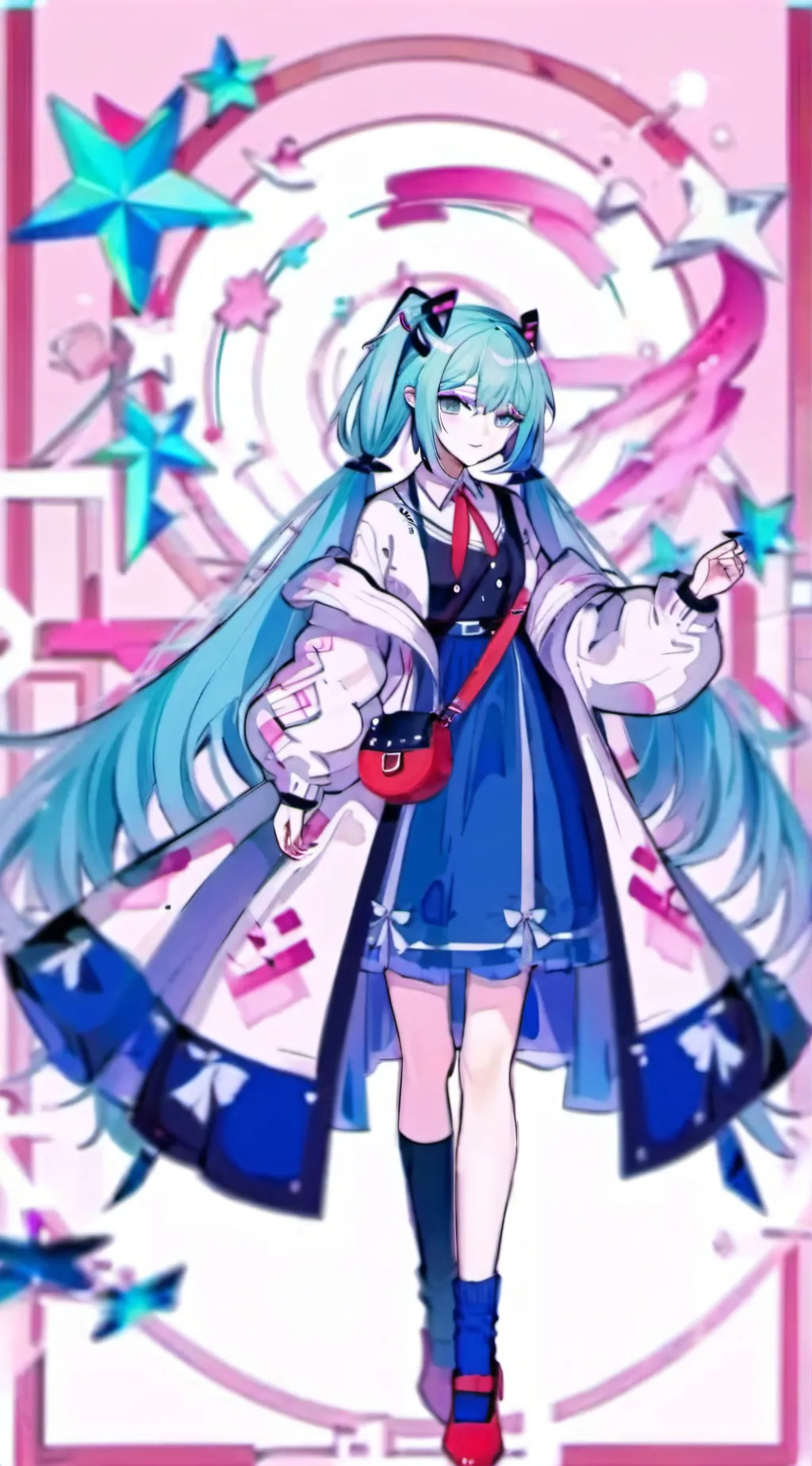 ai character: ✨💙 HATSUNE MIKUU💙✨ background