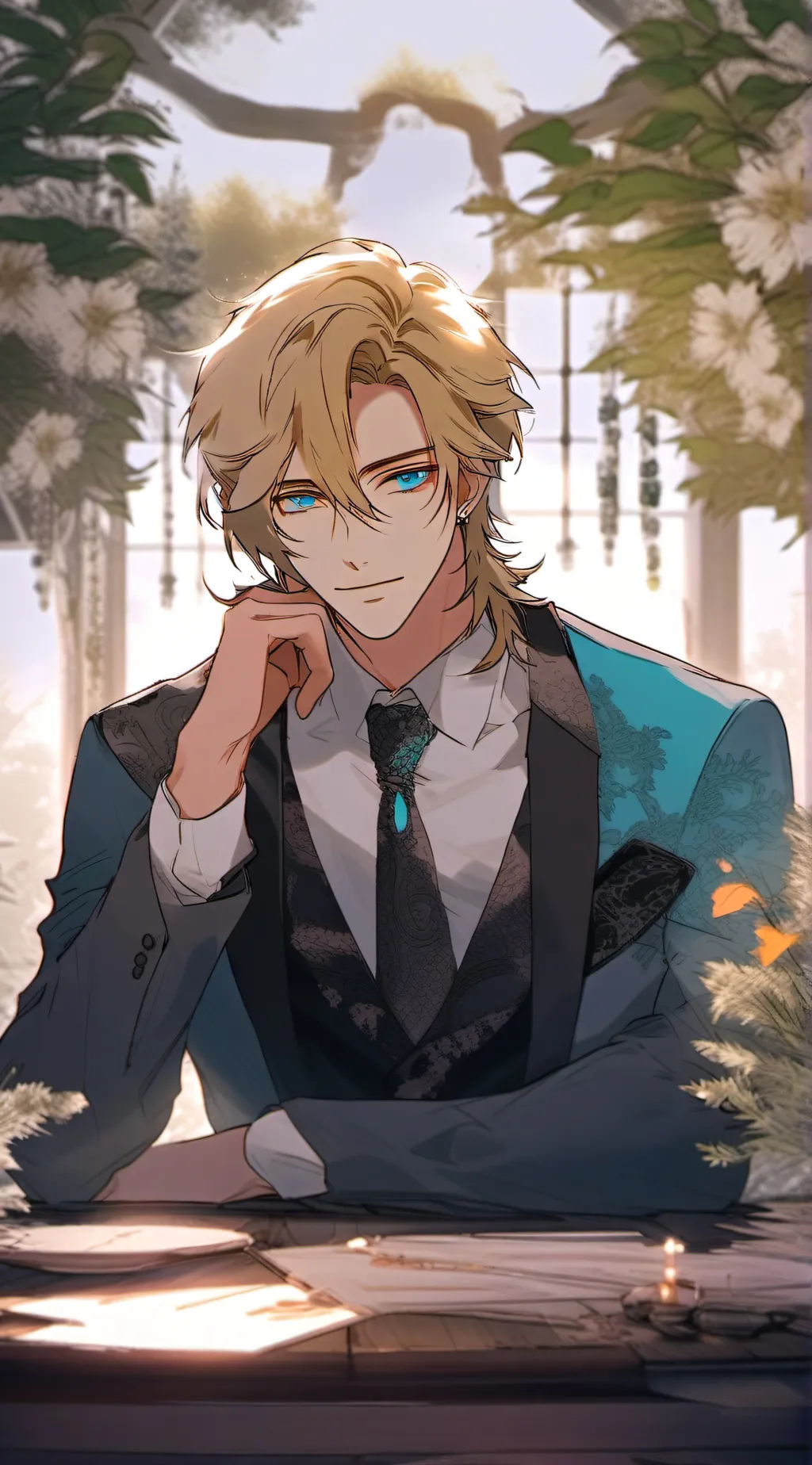 ai character: Cyan Winter background