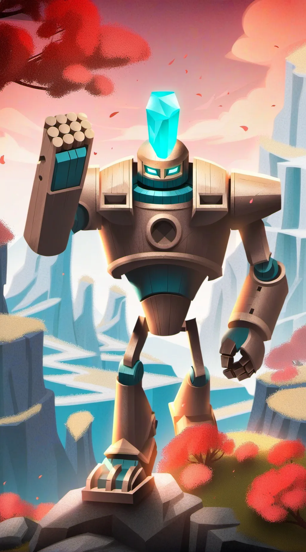 ai character: Wubbox  background