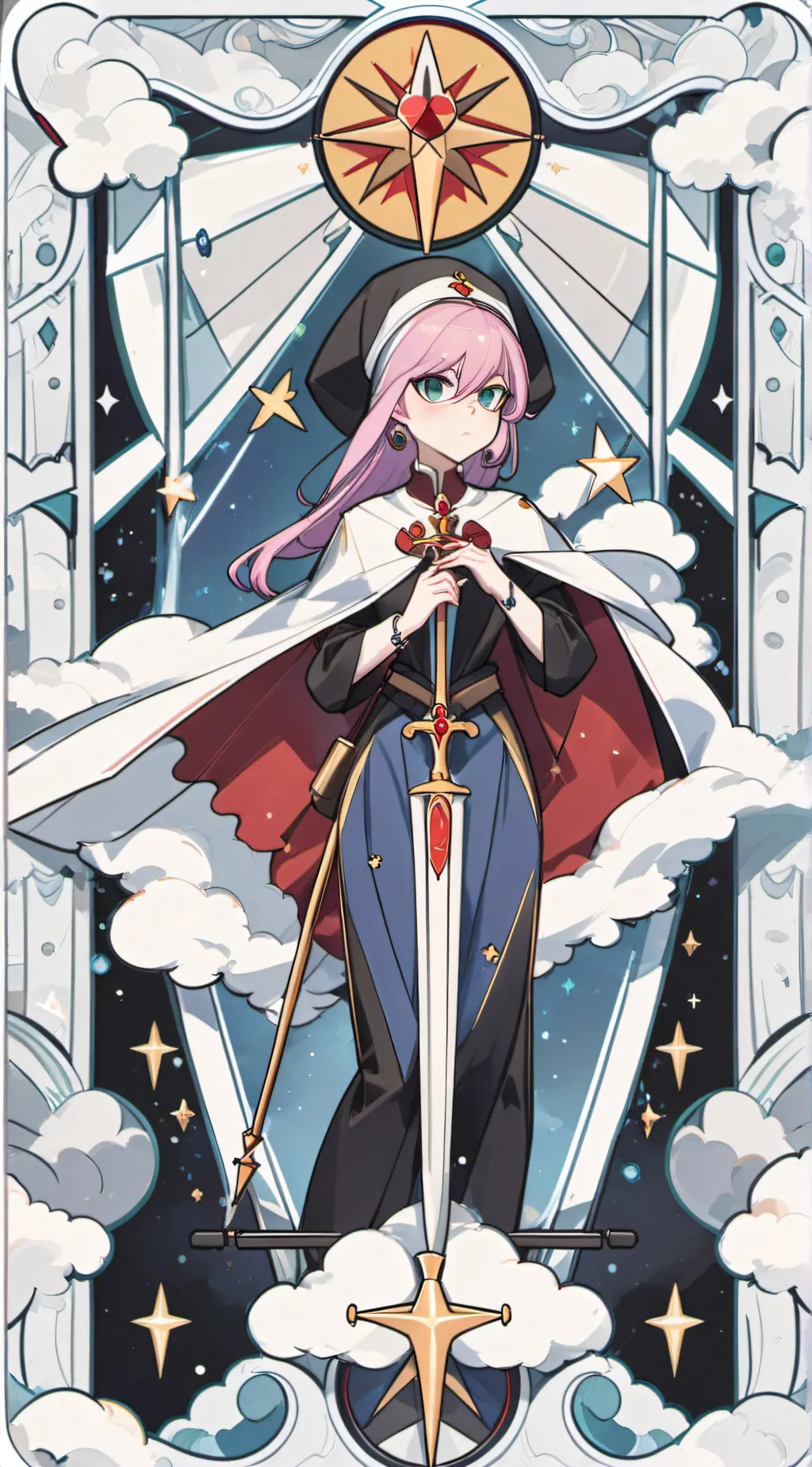ai character: Nun Aubrey  background