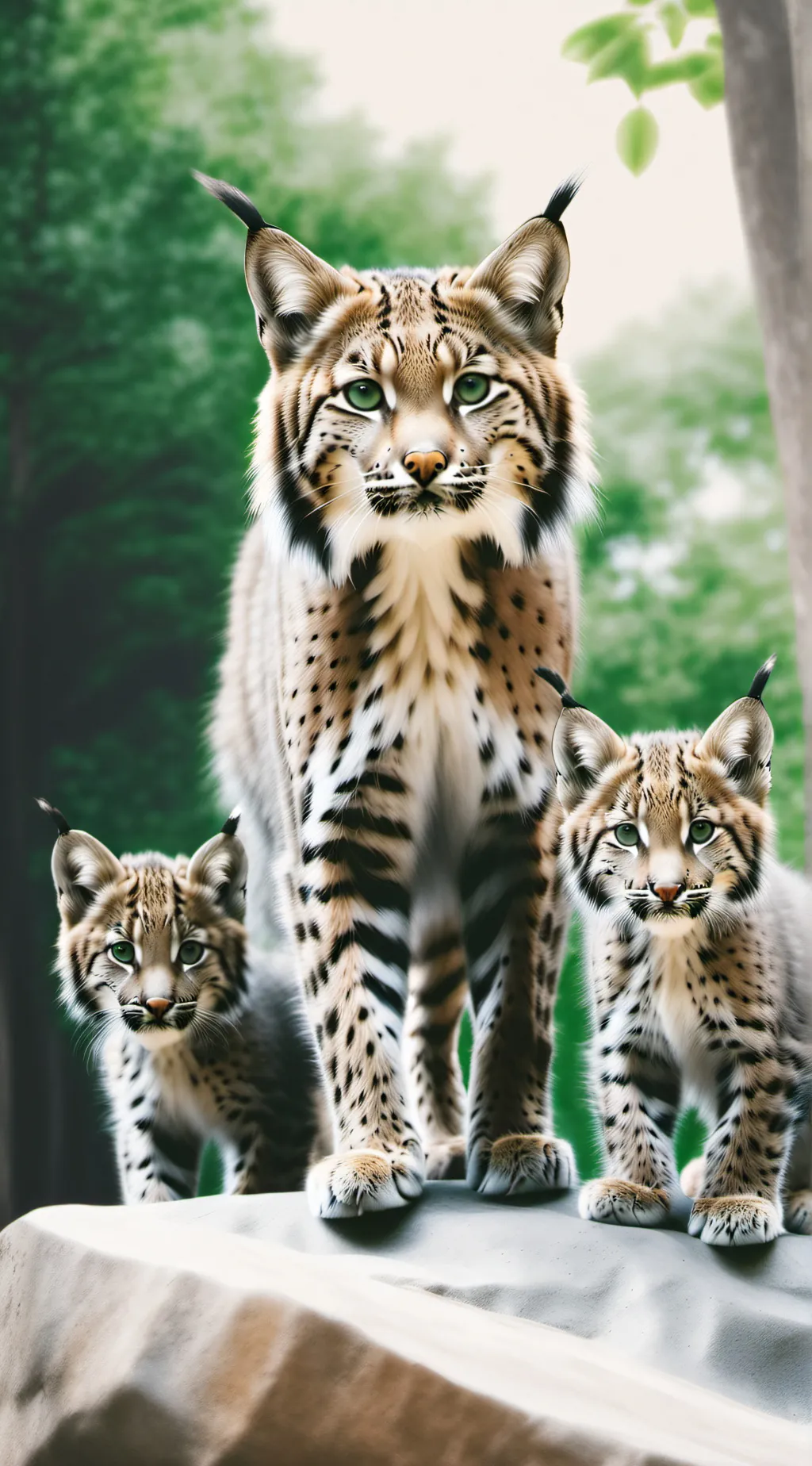 ai character: Bobcat family  background