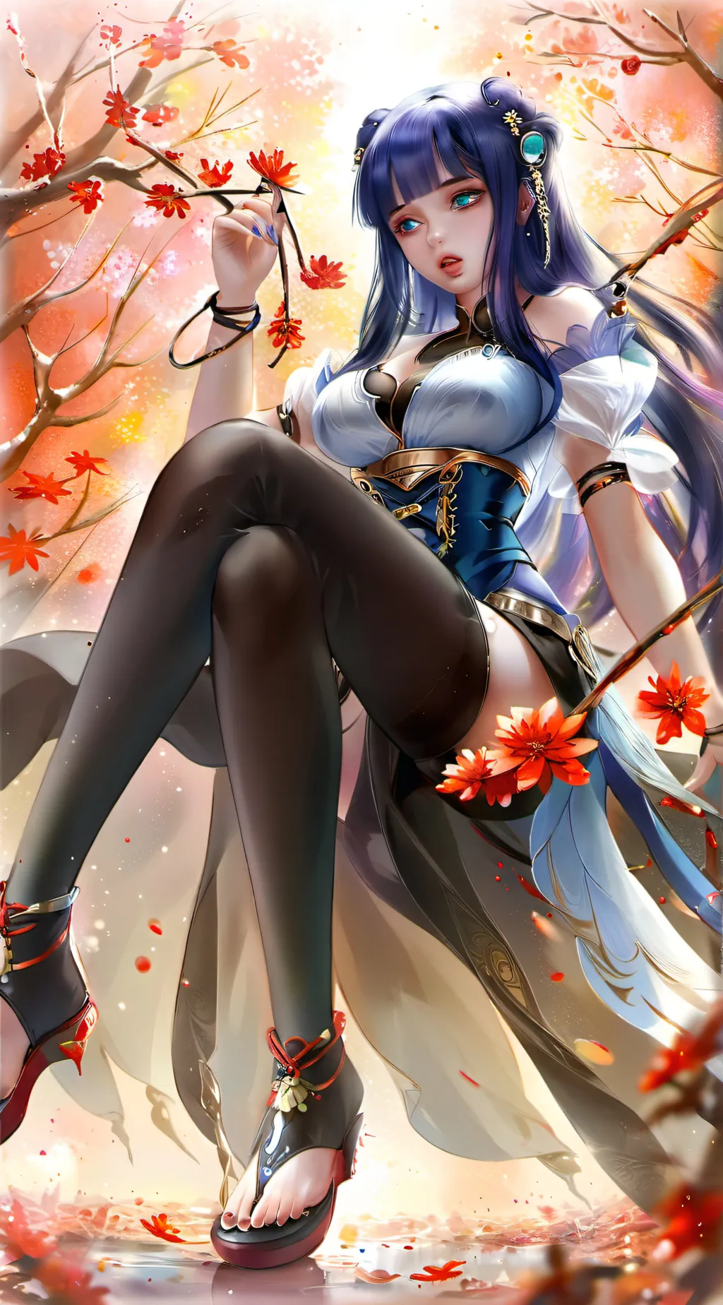 ai character: Autumn background