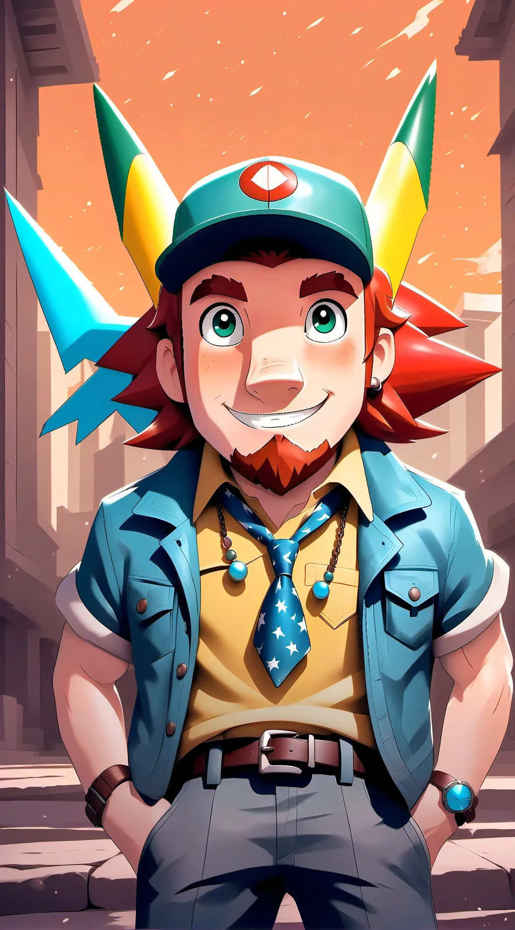 ai character: Simba and Serenity background