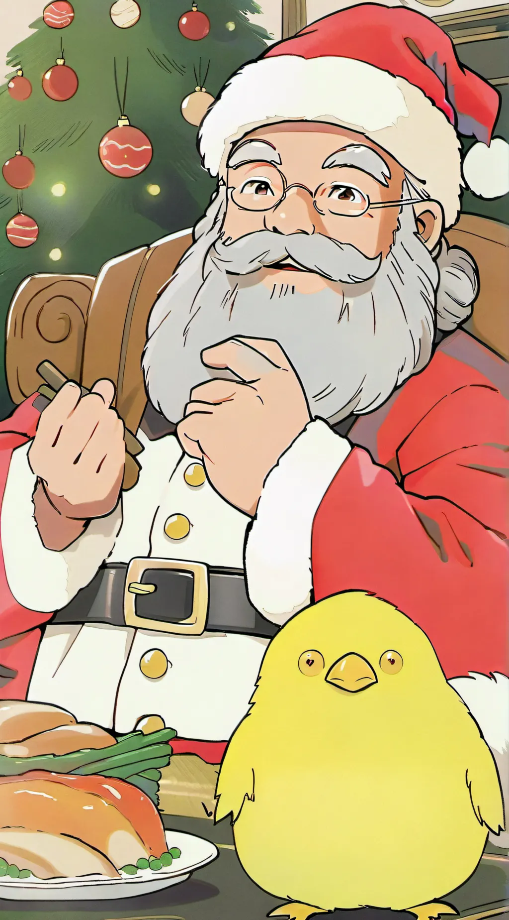 ai character: Santa background