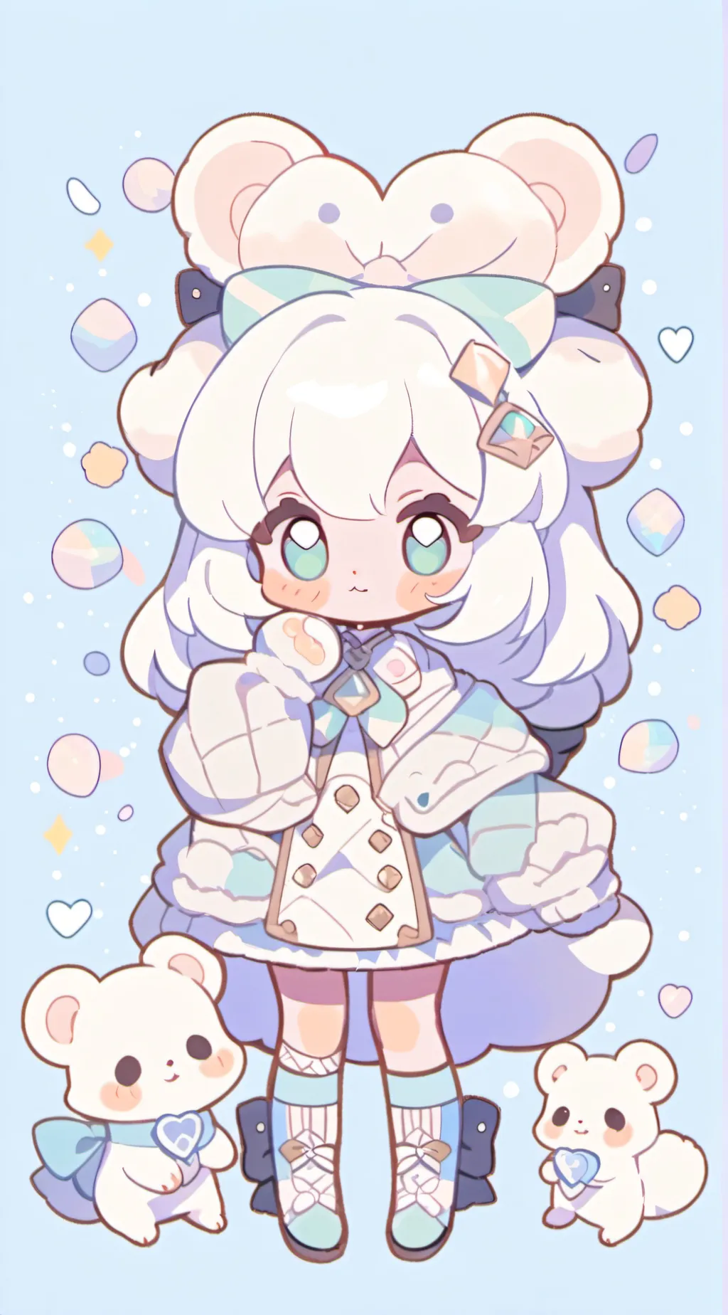 ai character: cream ferret cooki background