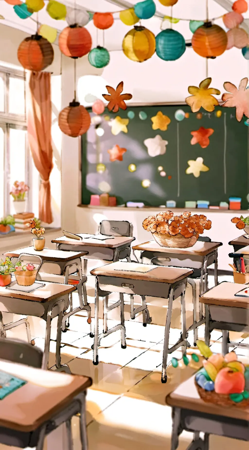 ai character: Mha's summer day! background