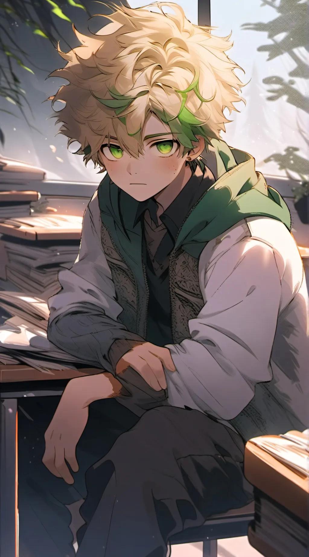 ai character: Kaiden/ Detention background