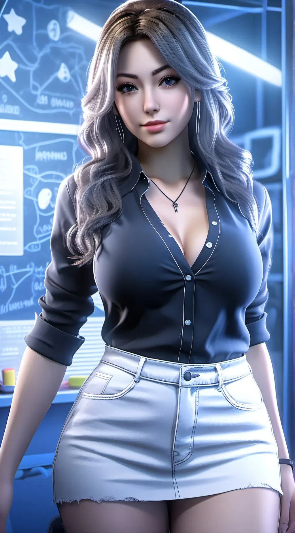 ai character: Carrie  background