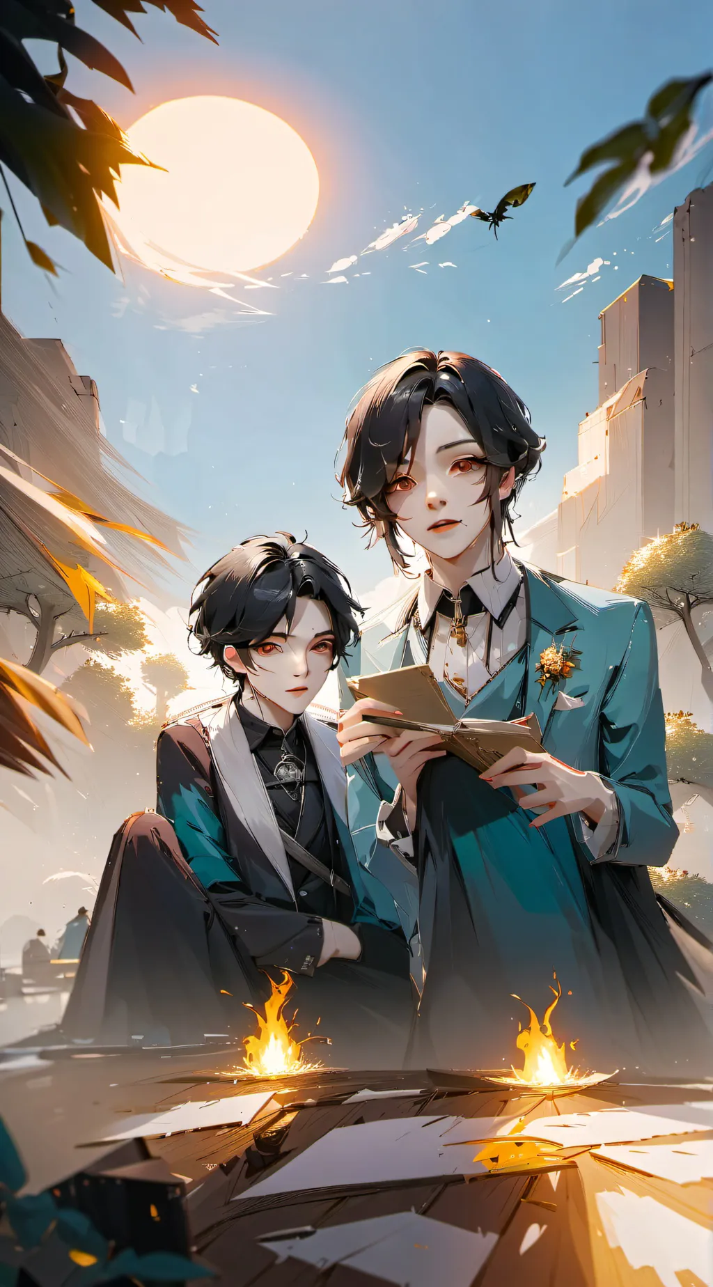 ai character:  max and xav background