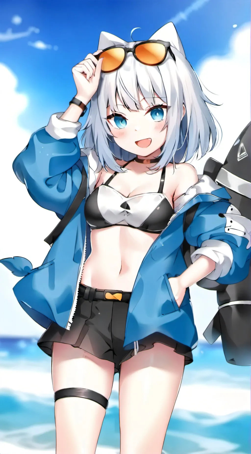 ai character: /-mixi-\ background